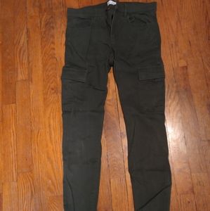 Loft Army Green Skinny Cargo Pants